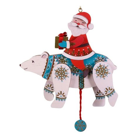 Hallmark Wood Pull-String Reindeer Christmas Keepsake Ornament 2017 NEW Nordic